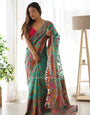 Glam Rama Pashmina Saree With Beautiful Blouse Piece