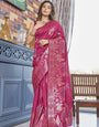 Flaunt Pink Soft Silk Saree With Extraordinary Blouse Piece