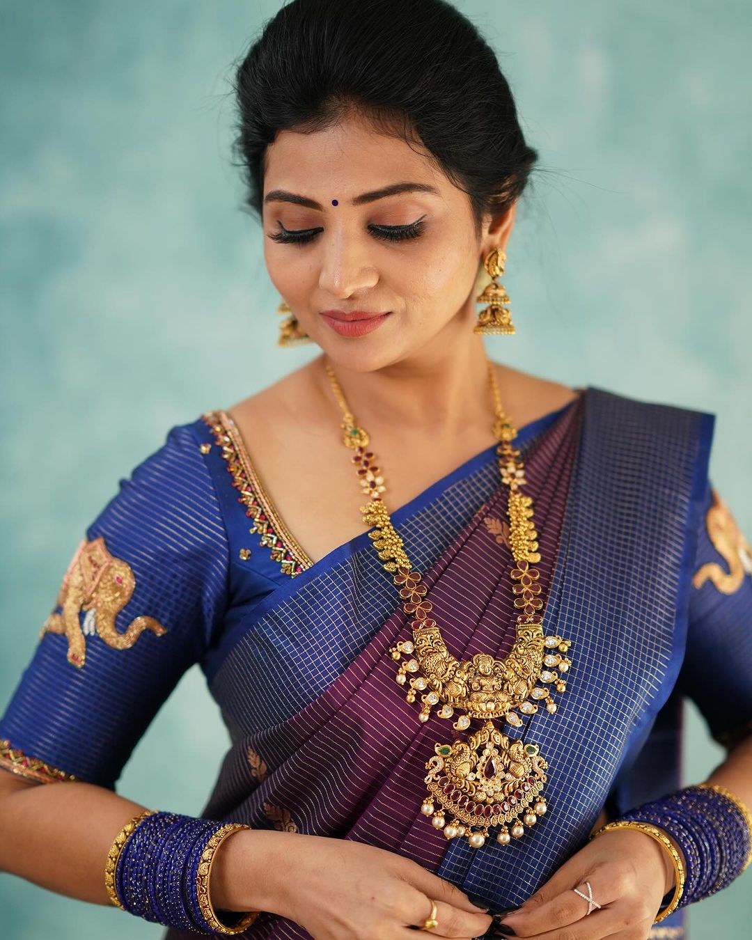 Vestigial Purple Soft Silk Saree With Evocative Blouse Piece