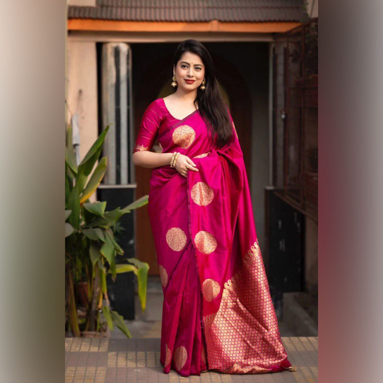 Marvellous Pink Soft Silk Saree With Phenomenal Blouse Piece