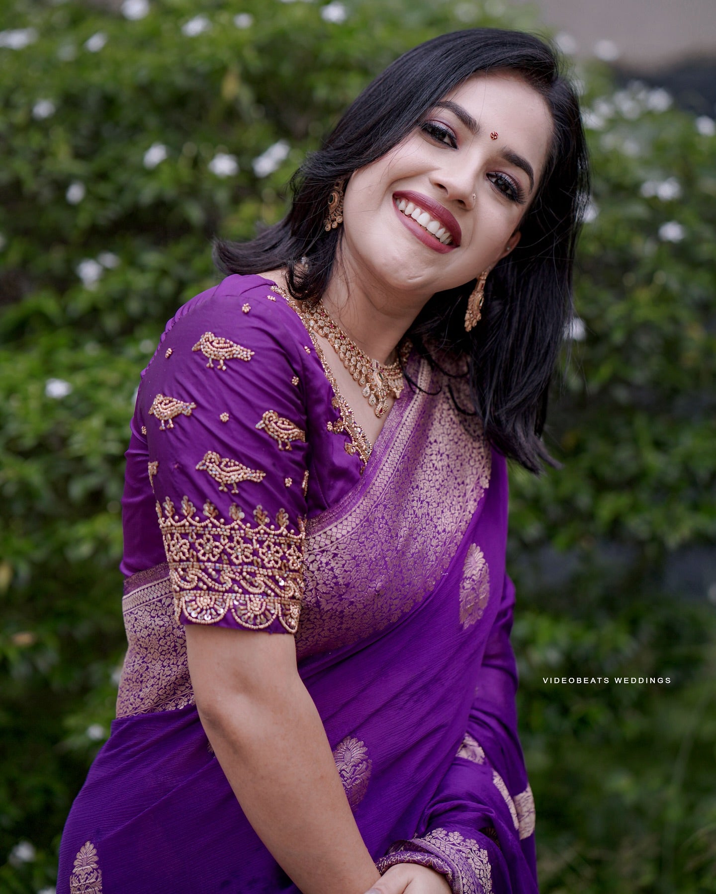 Staring Purple Soft Silk Saree With Invaluable Blouse Piece