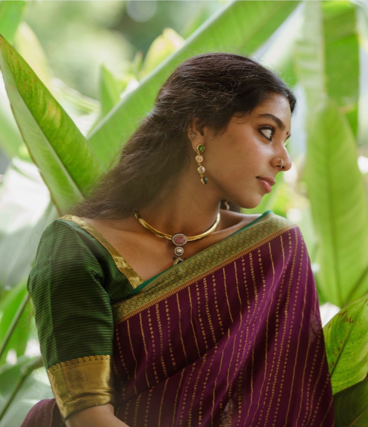 Cynosure Wine Soft Silk Saree With Enchanting Blouse Piece