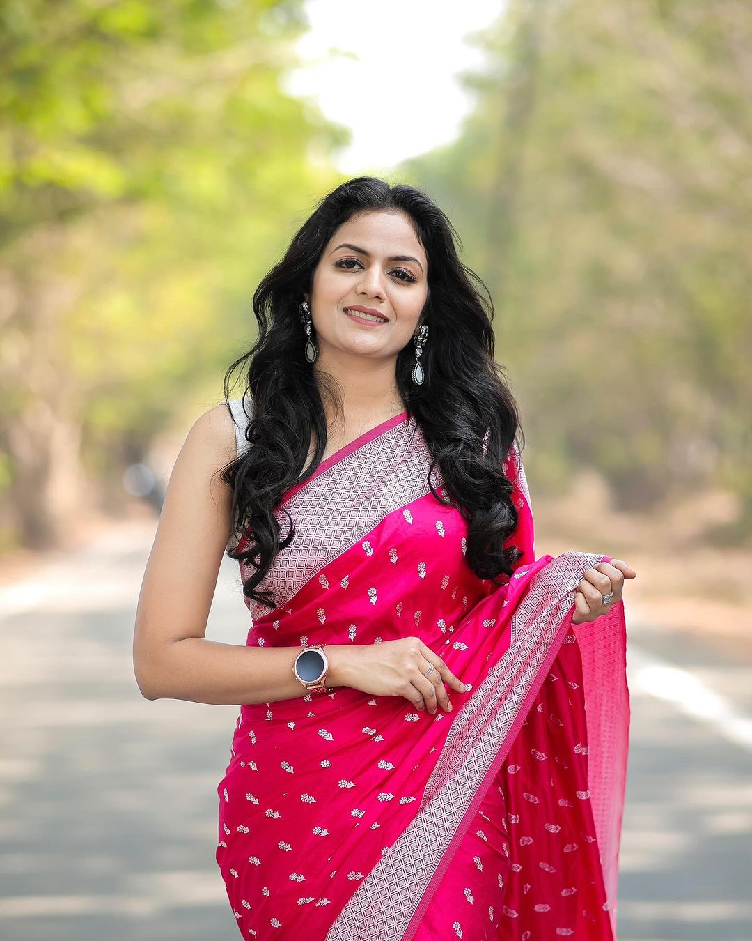 Woebegone Pink Cotton Silk Saree With Mesmerising Blouse Piece