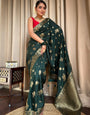 Seraglio Green Soft Silk Saree With Trendy Blouse Piece