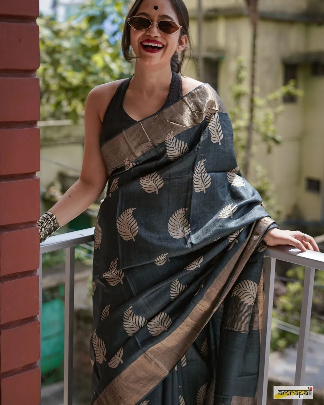 Capricious Black Cotton Silk Saree With Dalliance Blouse Piece