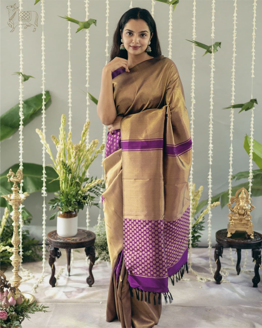 Flattering Mustard Soft Banarasi Silk Saree With Gossamer Blouse Piece