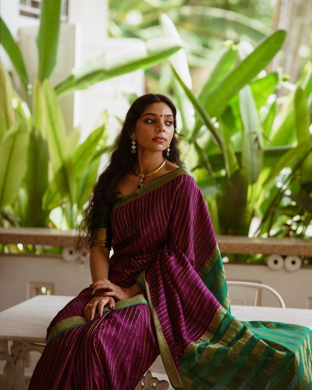 Cynosure Wine Soft Silk Saree With Enchanting Blouse Piece