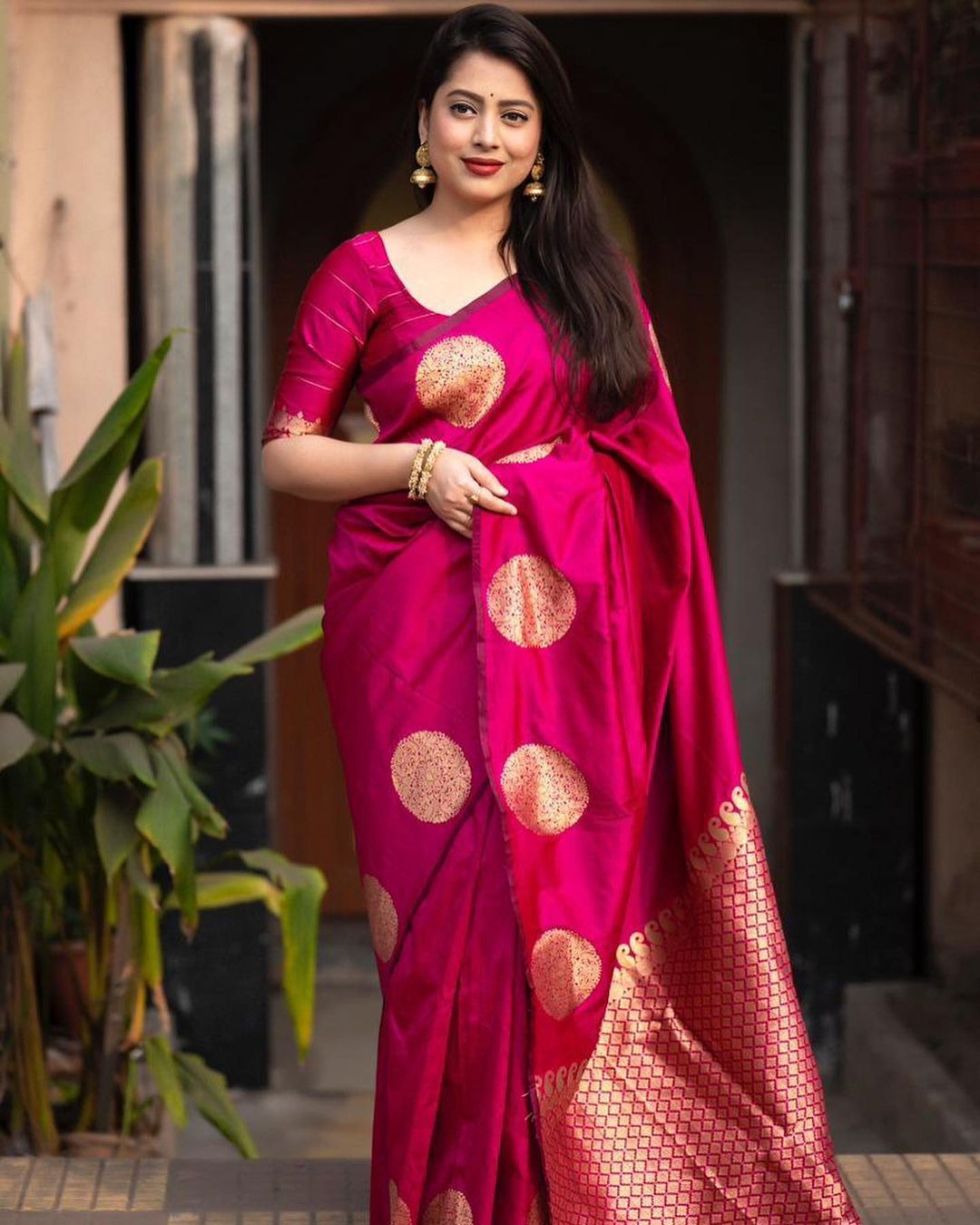 Marvellous Pink Soft Silk Saree With Phenomenal Blouse Piece