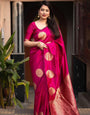 Marvellous Pink Soft Silk Saree With Phenomenal Blouse Piece