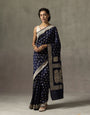 Bucolic Blue Soft Silk Saree With Confounding Blouse Piece