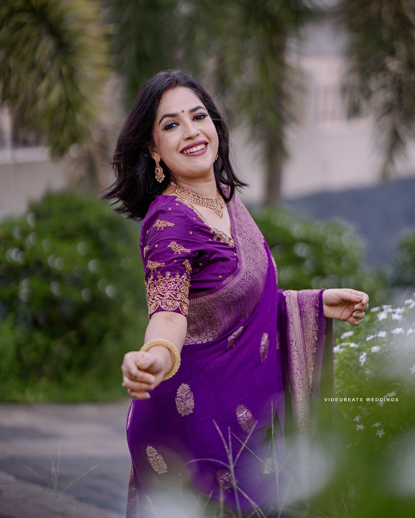 Staring Purple Soft Silk Saree With Invaluable Blouse Piece