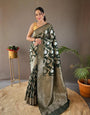 Classy Green Soft Silk Saree With Demesne Blouse Piece