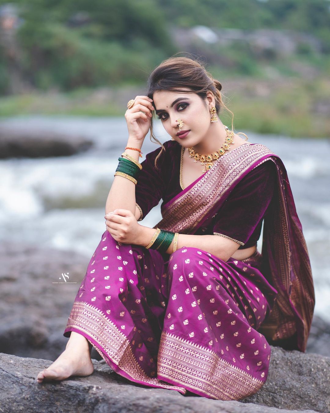 Chatoyant Purple Soft Silk Saree With Delightful Blouse Piece