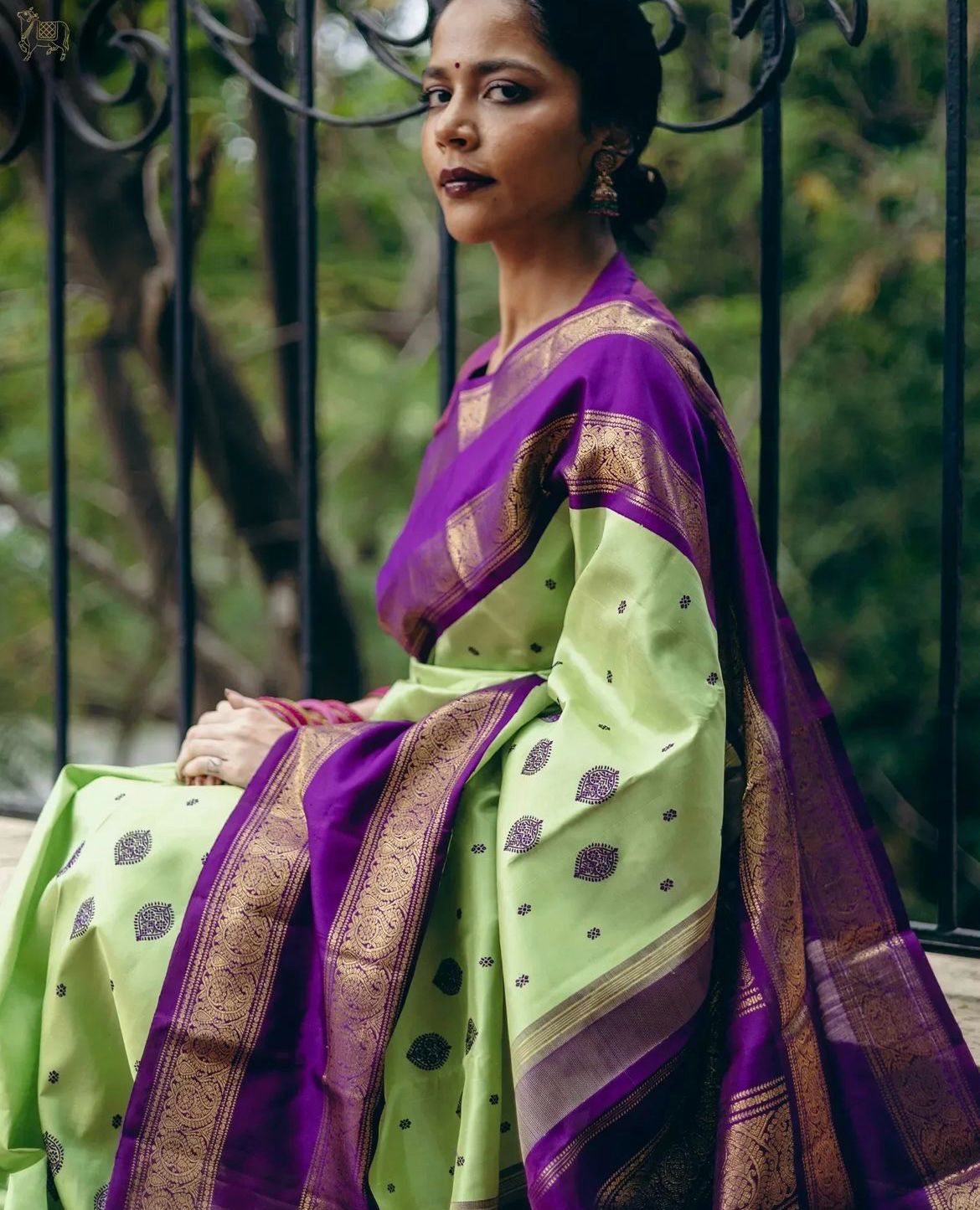 Angelic Pista Soft Silk Saree With Exceptional Blouse Piece