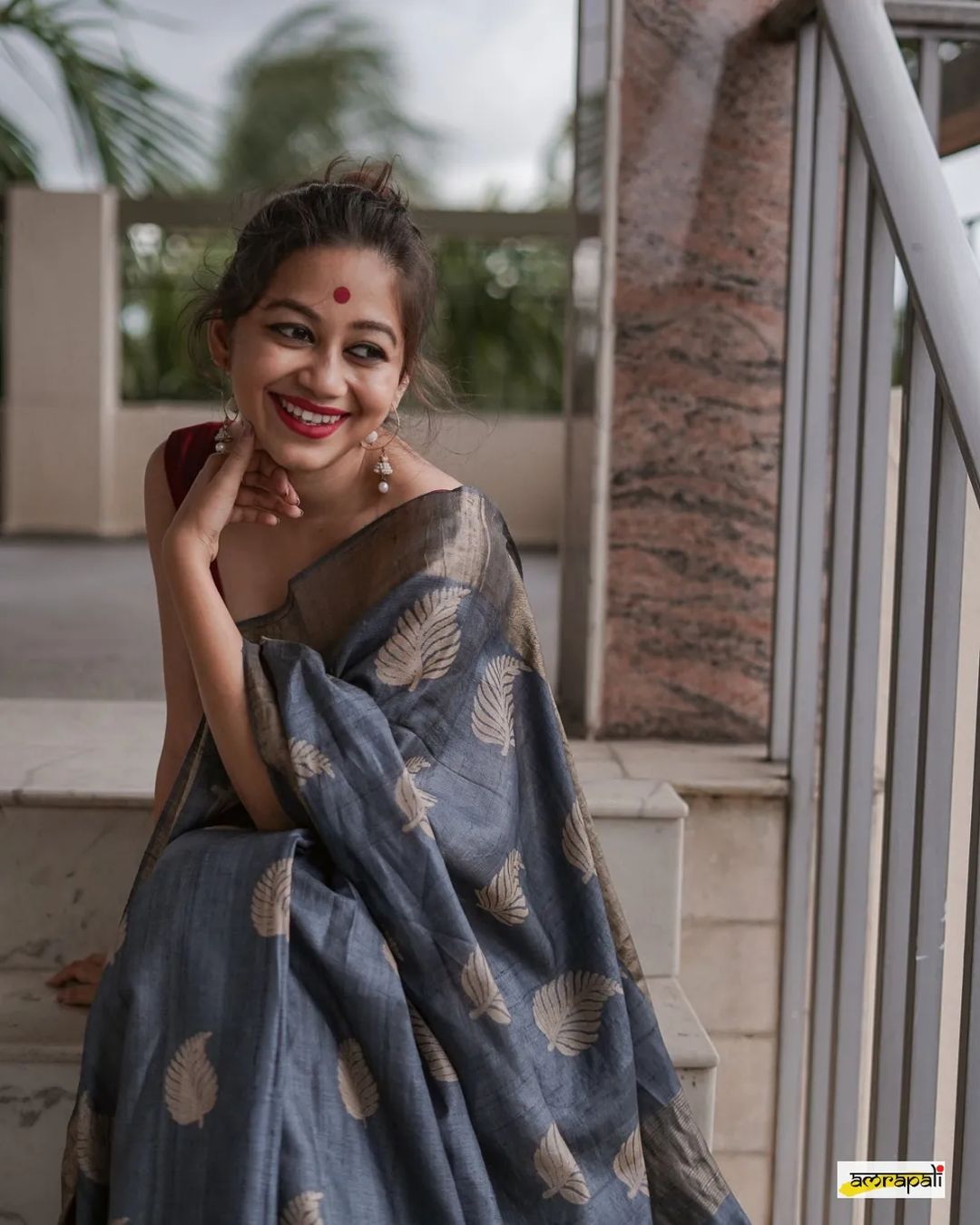 Girlish Grey Cotton Silk Saree With Ideal Blouse Piece