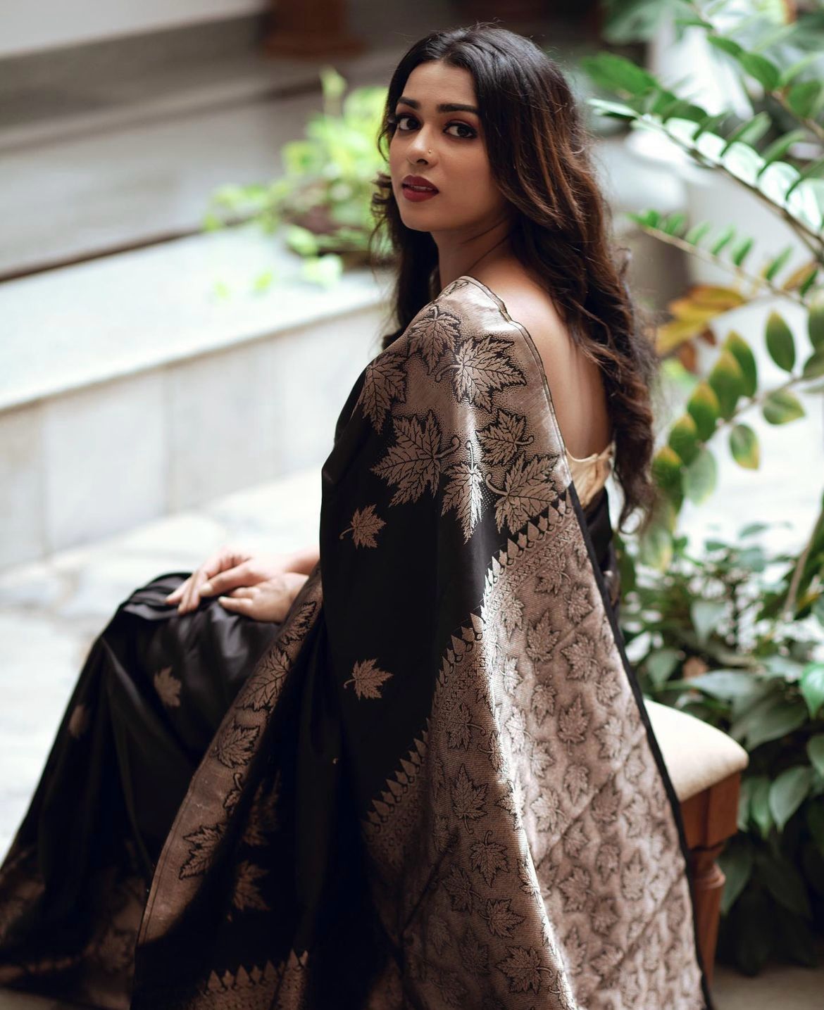 Epiphany Black Soft Banarasi Silk Saree With Stunning Blouse Piece