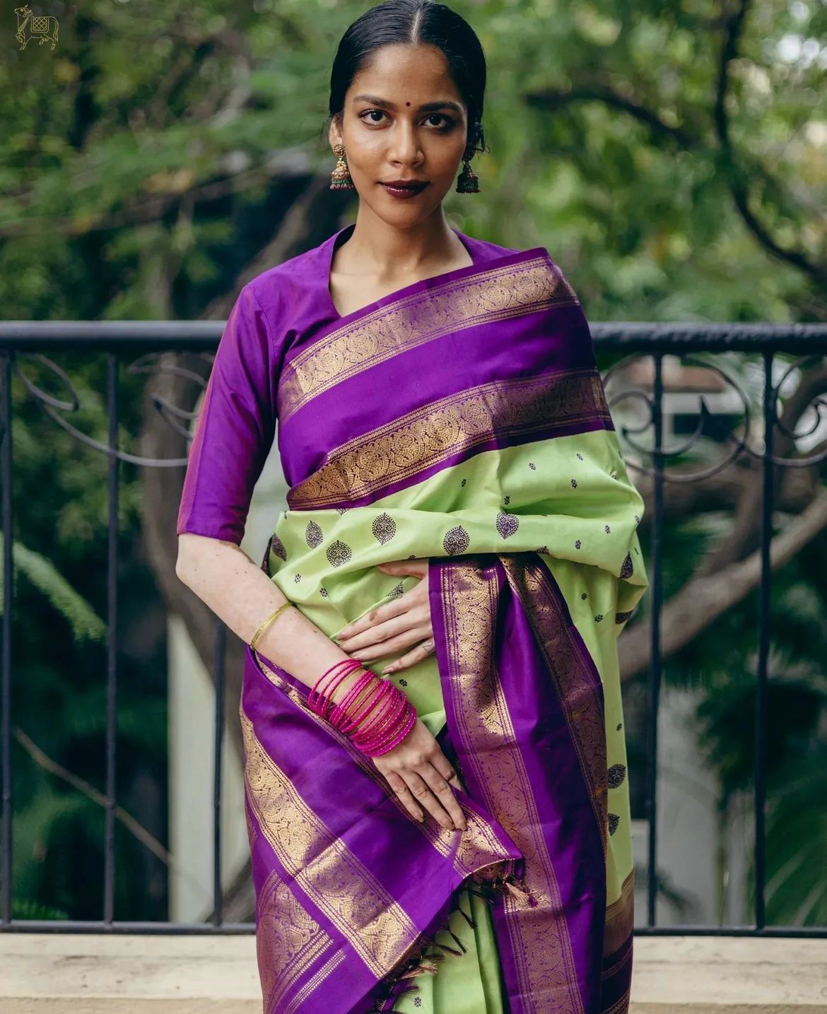 Angelic Pista Soft Silk Saree With Exceptional Blouse Piece