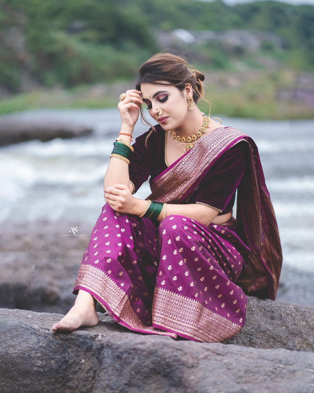 Chatoyant Purple Soft Silk Saree With Delightful Blouse Piece