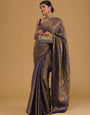 Unique Blue Soft Silk Saree With Amazing Blouse Piece