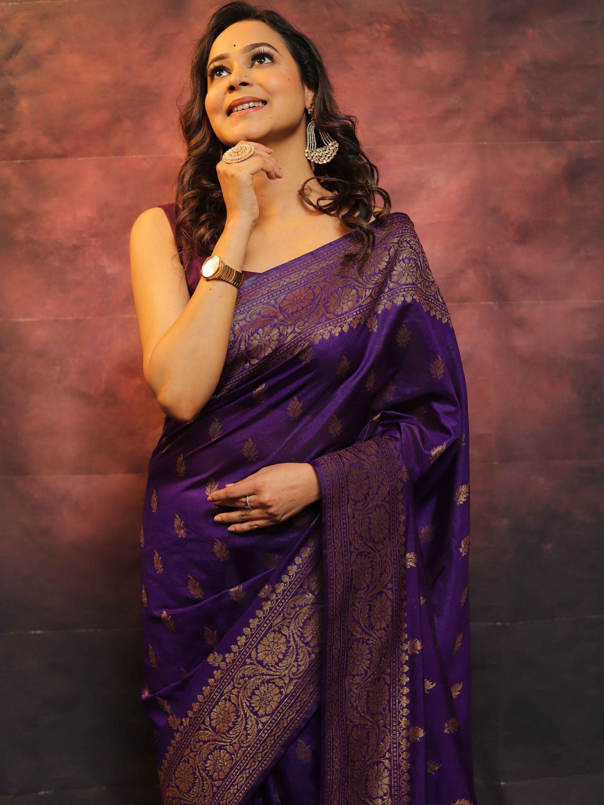 Susurrous Purple Soft Silk Saree With Smashing Blouse Piece