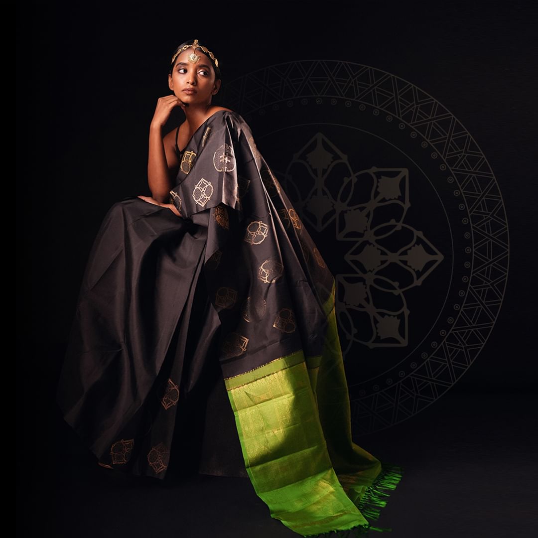 Captivating Black Soft Silk Saree With Dazzling Blouse Piece