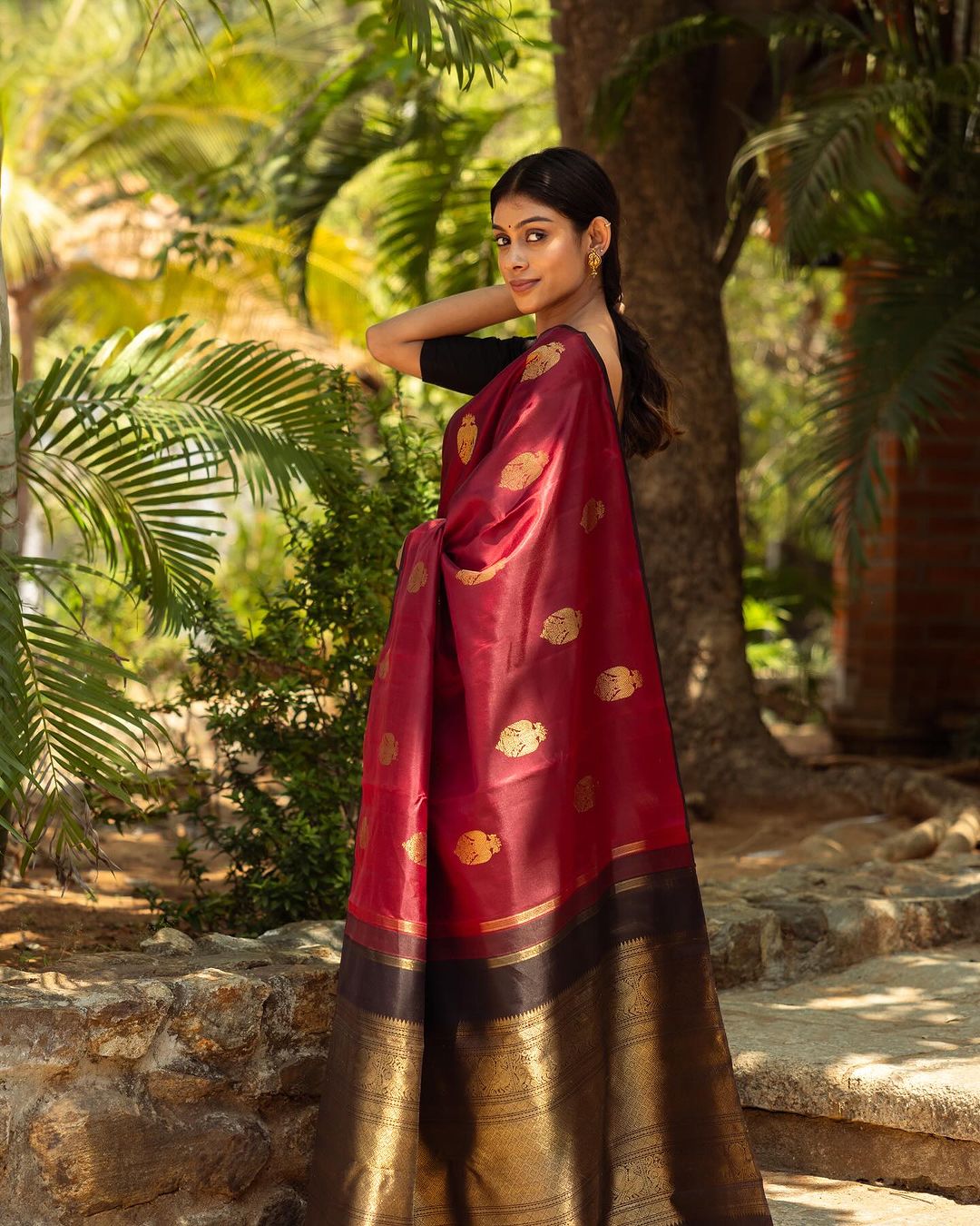 Classy Maroon Soft Silk Saree With Demesne Blouse Piece