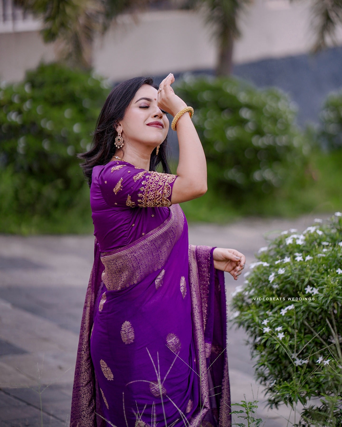 Staring Purple Soft Silk Saree With Invaluable Blouse Piece