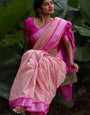 Beleaguer Pink Soft Silk Saree With Charming Blouse Piece