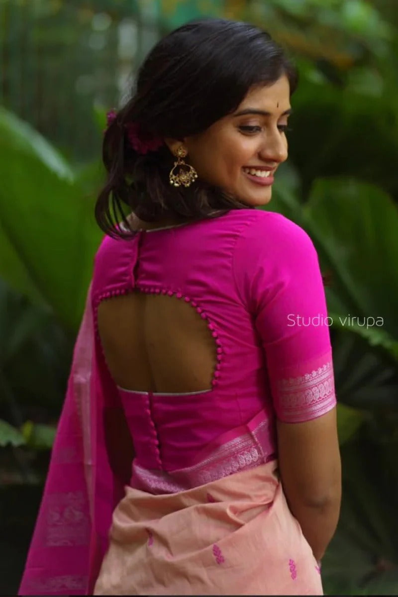 Beleaguer Pink Soft Silk Saree With Charming Blouse Piece