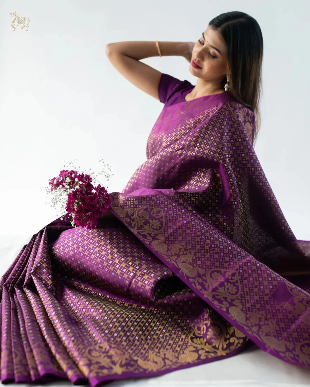 Imaginative Purple Soft Silk Saree With Lassitude Blouse Piece