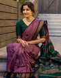 Fairytale Lavender Soft Silk Saree With Lagniappe Blouse Piece