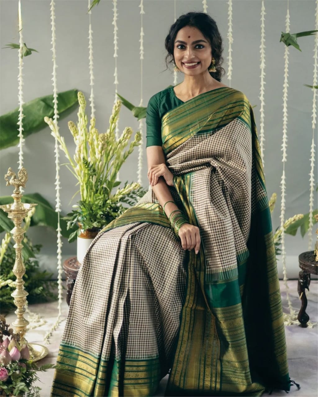 Seraglio Grey Soft Silk Saree With Trendy Blouse Piece