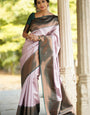 Lovely Baby Pink Color Soft Silk Saree With Blouse Piece