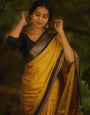 Enticing Yellow Soft Silk Saree With Blouse Piece