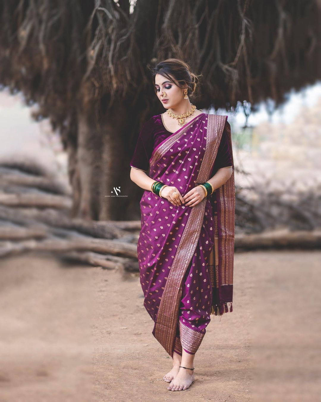 Chatoyant Purple Soft Silk Saree With Delightful Blouse Piece