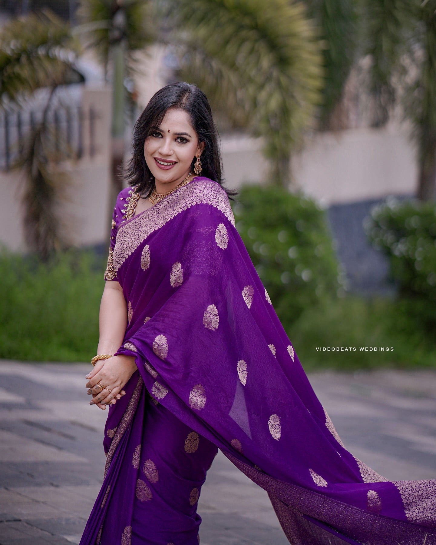 Staring Purple Soft Silk Saree With Invaluable Blouse Piece