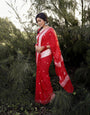 Gorgeous Red Soft Silk Saree With Quintessential Blouse Piece