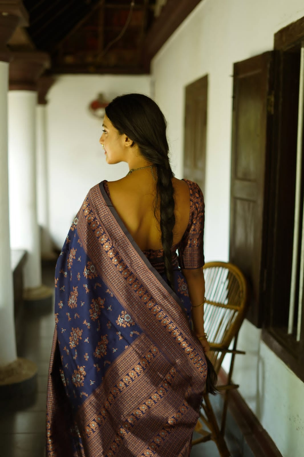 Attractive Blue Soft Silk Saree With Dissemble Blouse Piece