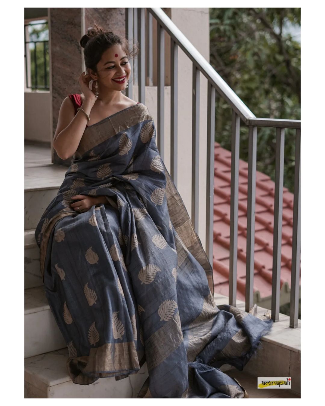 Girlish Grey Cotton Silk Saree With Ideal Blouse Piece