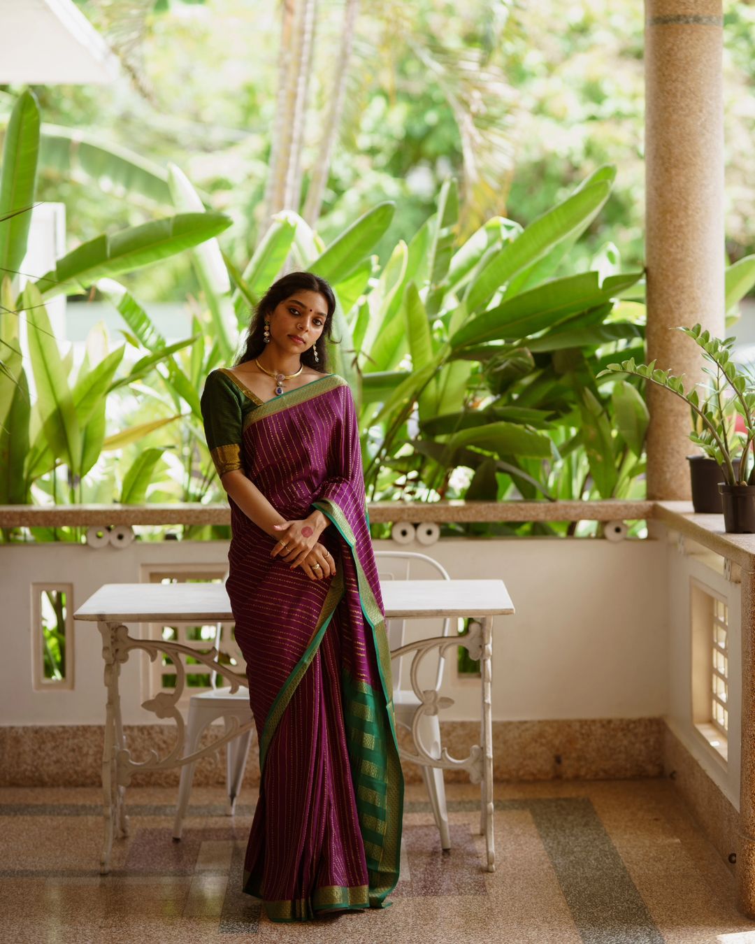 Cynosure Wine Soft Silk Saree With Enchanting Blouse Piece