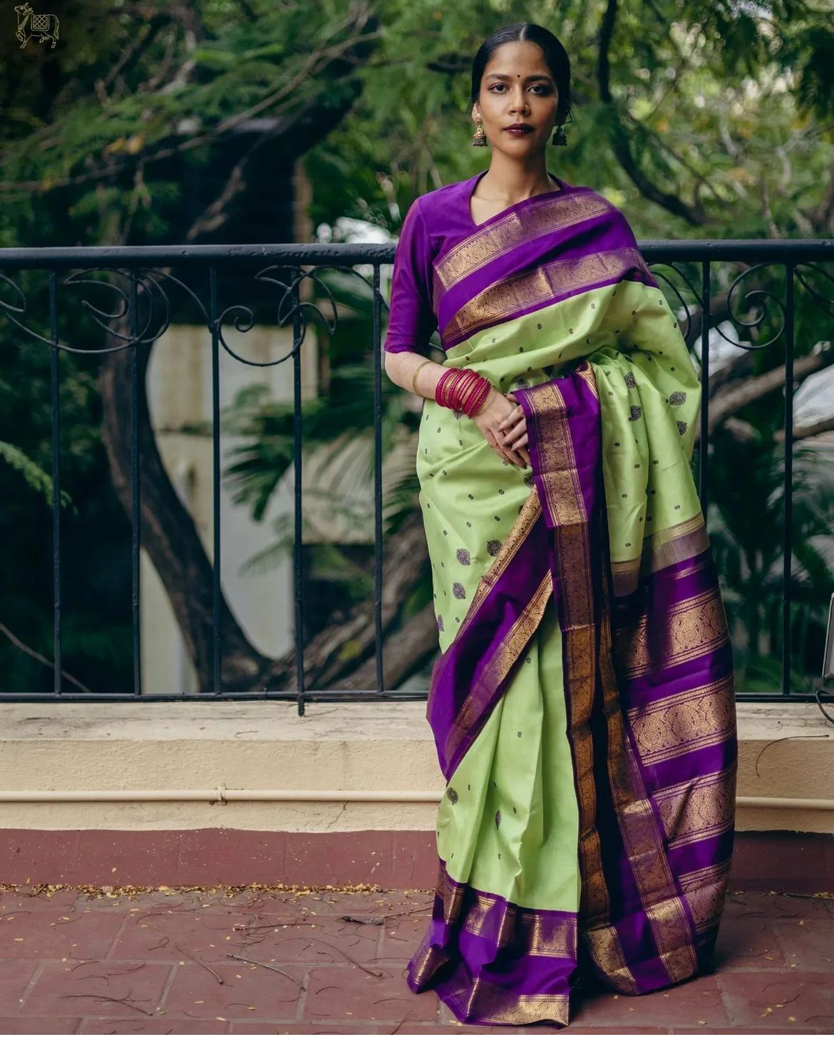 Angelic Pista Soft Silk Saree With Exceptional Blouse Piece