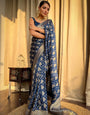 Staring Blue Soft Silk Saree With Prodigal Blouse Piece