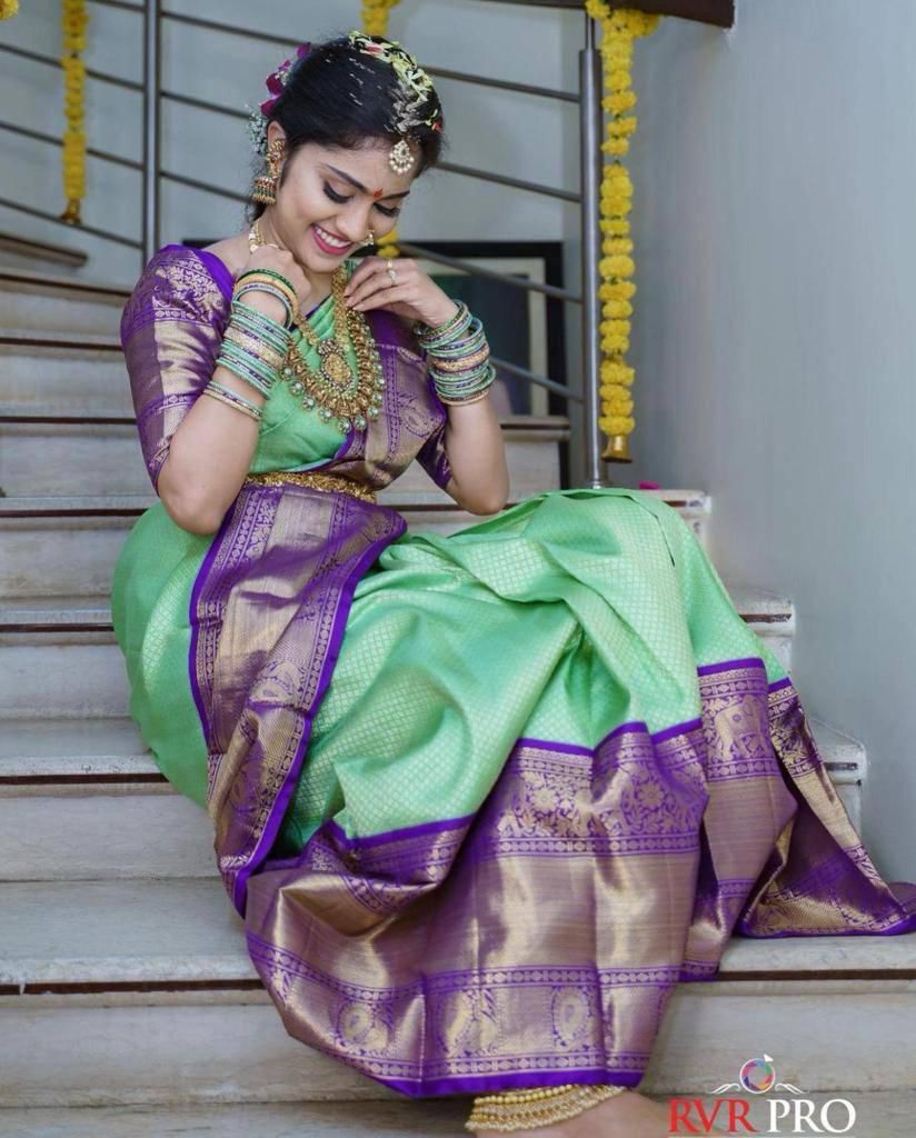 Admirable Sea Green Soft Silk Saree With Effervescent Blouse Piece