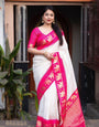 Susurrous Off White Soft Silk Saree With Excellent Blouse Piece