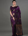 Scintilla Purple Soft Silk Saree With Tempting Blouse Piece