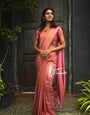 Glowing Baby Pink Color Soft Silk Saree With Blouse Piece