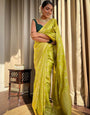 Stunner Yellow Soft Silk Saree With Devastating Blouse Piece