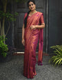 Glowing Pink Color Soft Silk Saree With Blouse Piece