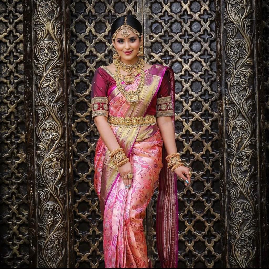 Super Classy Pink Soft Silk Saree With Comely Blouse Piece