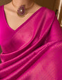 Imaginative Pink Soft Silk Saree With Ideal Blouse Piece